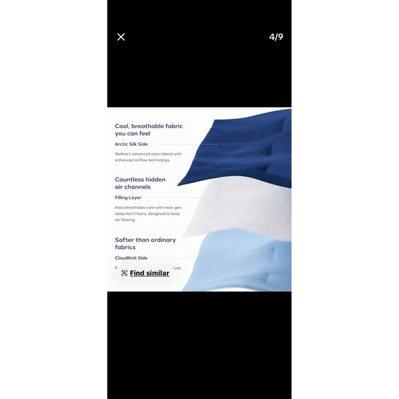 Mellow Sleep Cloud Cool King Size In Grey - Picture 6 of 6